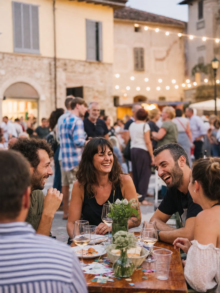 Partecipanti dentro l'evento dopo un ingresso ordinato