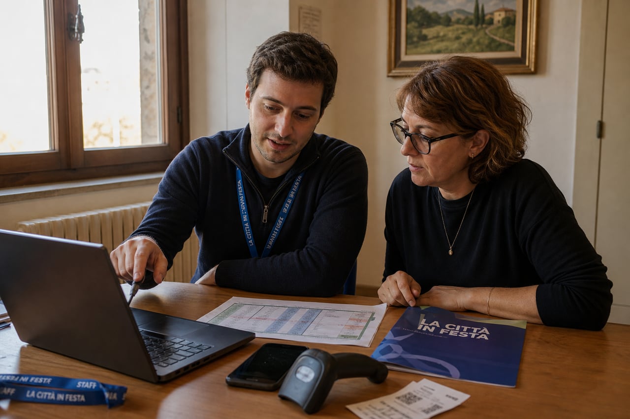 Supporto operativo a un organizzatore locale prima dell'evento